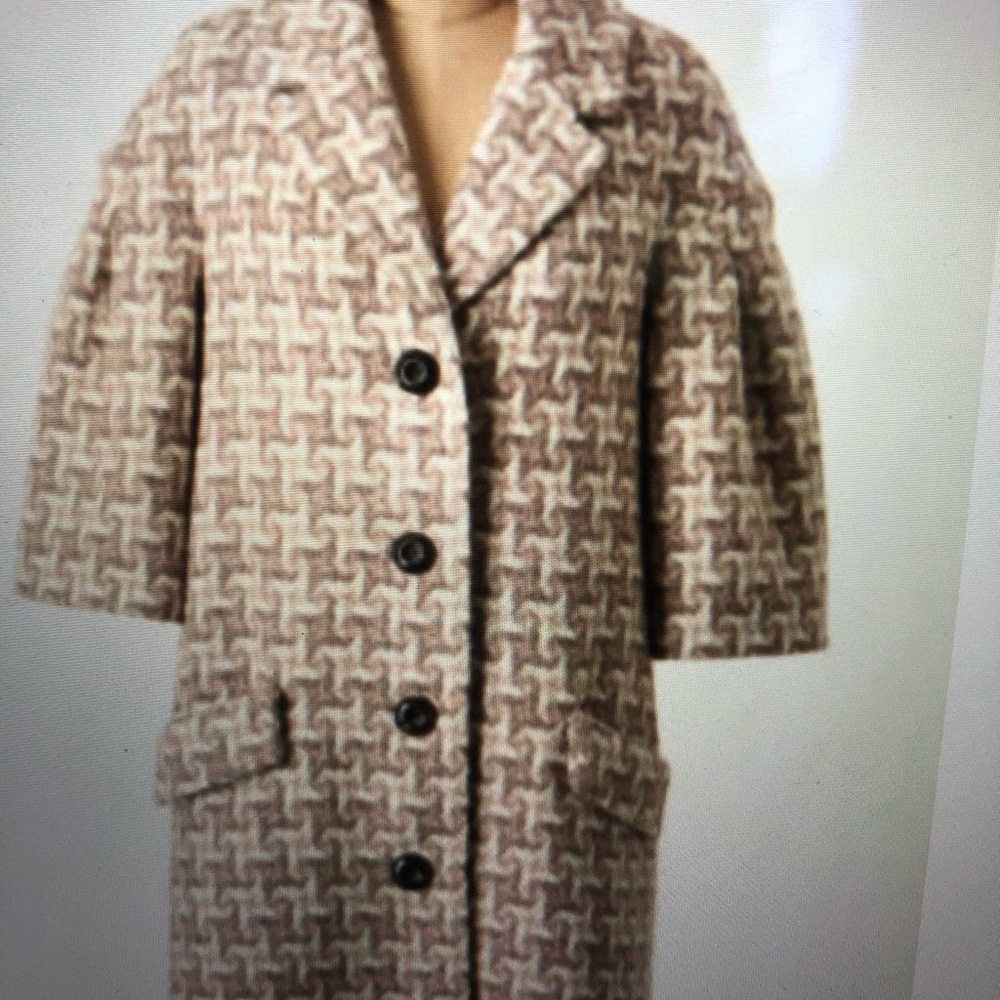 Anthropologie Neo-Houndstooth Coat by Elevenses